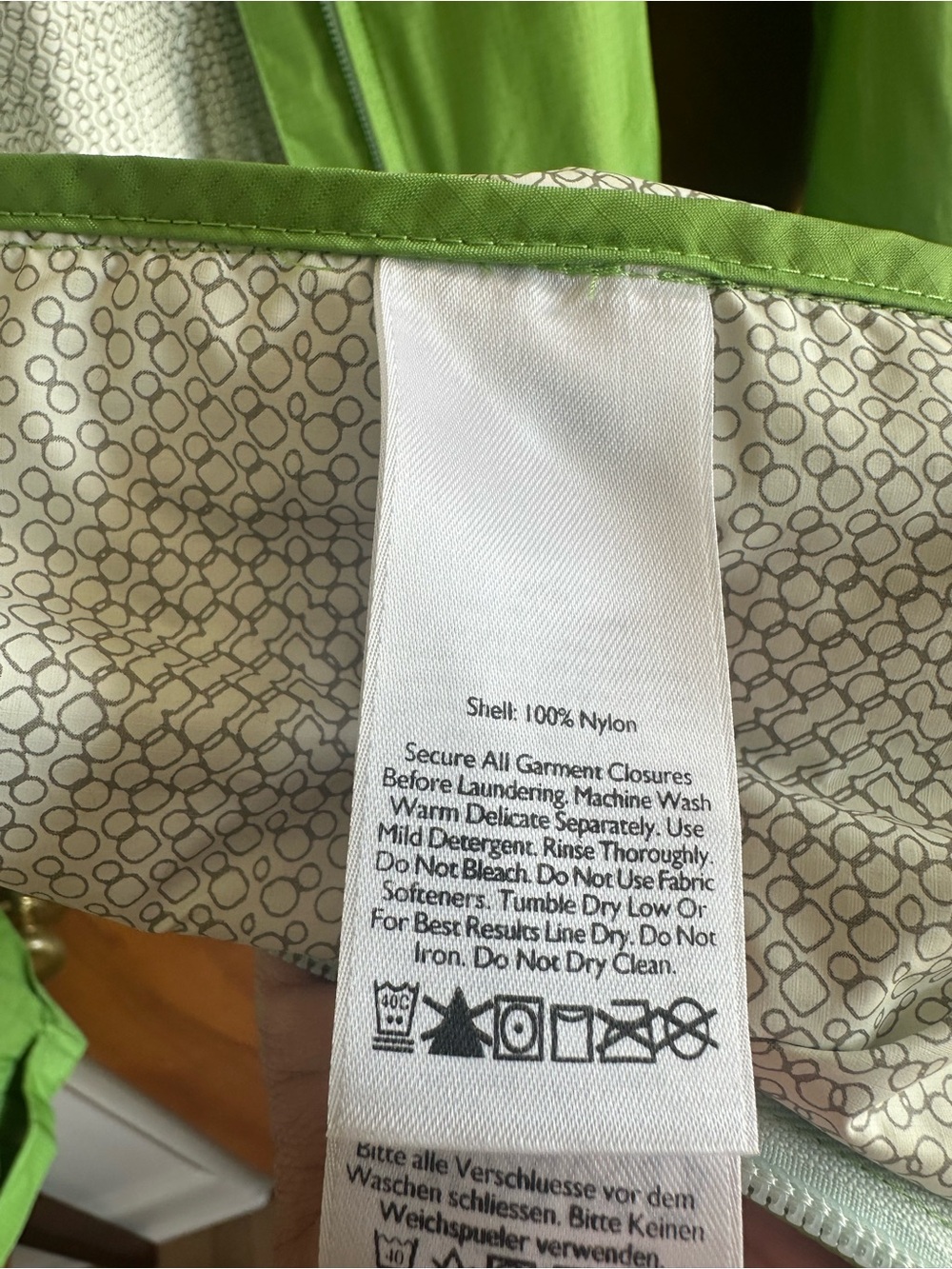Eddie Bauer Lime Green Hooded Windbreaker Jacket - Picture 8 of 9